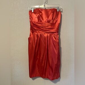 David’s Bridal | Red Strapless Dress | Size 6